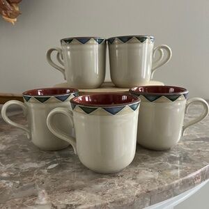 7 Noritake 'Abilene' Stoneware Mugs